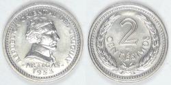 World Coins - URUGUAY - Republic, 1953, 2 Centésimos, BU