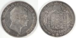 World Coins - GERMANY - Prussia, Friedrich Wilhelm IV, 1844 A, 2 Thaler / 3½ Gulden, Choice VF