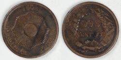World Coins - PERU - Republic, 1895, 2 Centavos, Very Fine