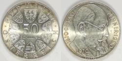 World Coins - AUSTRIA - Republic, 1970, 50 Schilling, Brilliant Uncirculated
