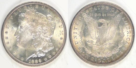 US Coins - 1889-O Morgan Dollar MS-63 CAC