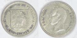 World Coins - VENEZUELA - Republic, 1924, ¼ Bolívar (25 Centimos), Extra Fine