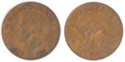 World Coins - AUSTRALIA - Commonwealth, George VI, 1940 • Penny, Very Fine