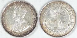 World Coins - BRITISH WEST AFRICA - Colonies, George V, 1916 H, 2 Shillings, EF / AU