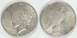 Us Coins - 1934-D Peace Dollar, AU-55 details