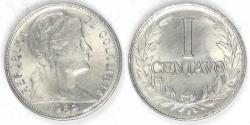 World Coins - COLOMBIA - Republic, 1952 B, Centavo, Choice BU
