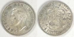 World Coins - SOUTH AFRICA - Dominion, George VI, 1940, 2 Shillings, Choice VF