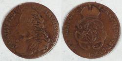 World Coins - AUSTRIAN NETHERLANDS - Brabant, Charles VI, 1712 (h) Liard, Fine