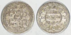 World Coins - NEPAL - Shah Dynasty, Prithvi Bir Bikram, VS1825 (1903) Mohar, AU / Choice AU