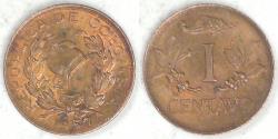 World Coins - COLOMBIA - Republic, 1957, Centavo, Choice BU RB