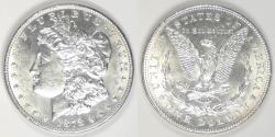 Us Coins - 1878 Morgan Dollar 7TF Rev of 78, MS-61