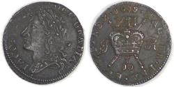 World Coins - IRELAND - United Kingdom, James II, Gun Money Coinage, 1689 10r, Shilling, EF details
