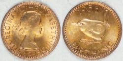 World Coins - GREAT BRITAIN, Elizabeth II, 1956 Farthing, Brilliant Uncirculated