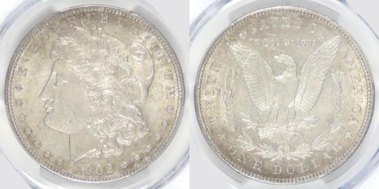 US Coins - 1902 Morgan Dollar, MS-64 PCGS