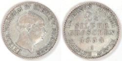 World Coins - GERMANY - Prussia, Friedrich Wilhelm IV, 1854 A, 2½ Silbergroschen, VF details