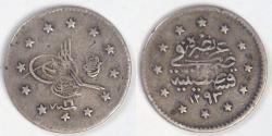 World Coins - TURKEY - Ottoman Empire, Abdul Hamid II, AH1293/16 (1891), Kurus, Very Fine