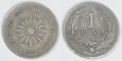 World Coins - URUGUAY - Republic, 1924 Centésimo, Choice EF