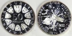 World Coins - AUSTRIA - 2nd Republic, 1974, 50 Schilling, Choice Proof DCAM