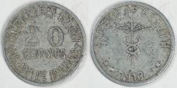 World Coins - PHILIPPINES - Culion Island Leper Colony, 1913, 20 Centavos, Extra Fine