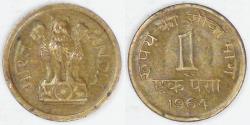 World Coins - INDIA - Republic, 1964 (H) Paisa, Choice AU to Uncirculated