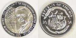 World Coins - LIBERIA - Republic, 2004, 10 Dollars, Gem BU Prooflike