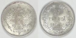 World Coins - FINLAND - Grand Duchy, Nicholas II, 1916 S, 25 Pennia, Choice Brilliant Uncirculated