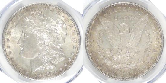 US Coins - 1902 Morgan Dollar, MS-64 PCGS