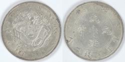 World Coins - CHINA - Empire, Chihli Province, Year 34 (1908) Dollar, AU details NGC