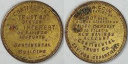 Us Coins - Continental Trust Co., Denver Colorado, Trade Token, Extra Fine
