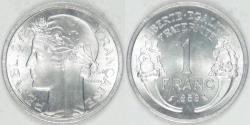 World Coins - FRANCE, 1959 Franc, Gem BU