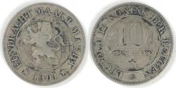 World Coins - BELGIUM, Léopold II, 1901, 10 Centimes, Very Fine