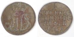World Coins - GERMANY - Duchy of Saxe-Coburg and Saalfeld, Franz Josias, 1761 Pfennig, Fine+
