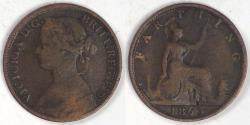 World Coins - GREAT BRITAIN, Victoria, 1863 Farthing, Fine