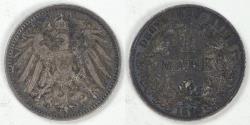World Coins - GERMANY - Empire, 1896 A, Wilhelm II, Mark, Extra Fine