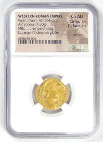 Valens AD 364-378 Gold Solidus Nicomedia - Silbury Coins