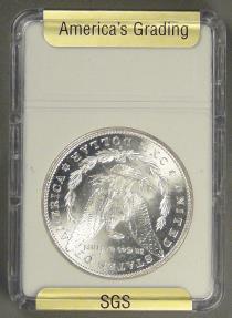 US Coins - 1897-S Morgan Dollar, MS-63 in SGS holder