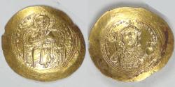 Ancient Coins - BYZANTINE EMPIRE, Constantine IX Monomachus (1042-1055 AD), Gold Histamenon Nomisma, graded About Uncirculated by ANACS