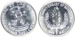 World Coins - PHILIPPINES - Republic, 1967, Peso, Brilliant Uncirculated