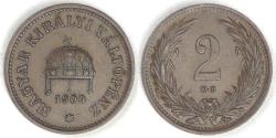 World Coins - HUNGARY - Kingdom, Franz Joseph I, 1904 KB, 2 Fillér, Extra Fine