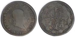World Coins - SPAIN - Kingdom, Ferdinand VII, 1818 J, 8 Maravedis, about Very Good