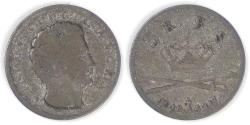 World Coins - DENMARK, Christian VIII, 1842 ♁ FF, 3 Rigsbankskilling, Choice Fine / Very Fine