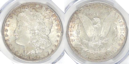 US Coins - 1902 Morgan Dollar, MS-64 PCGS