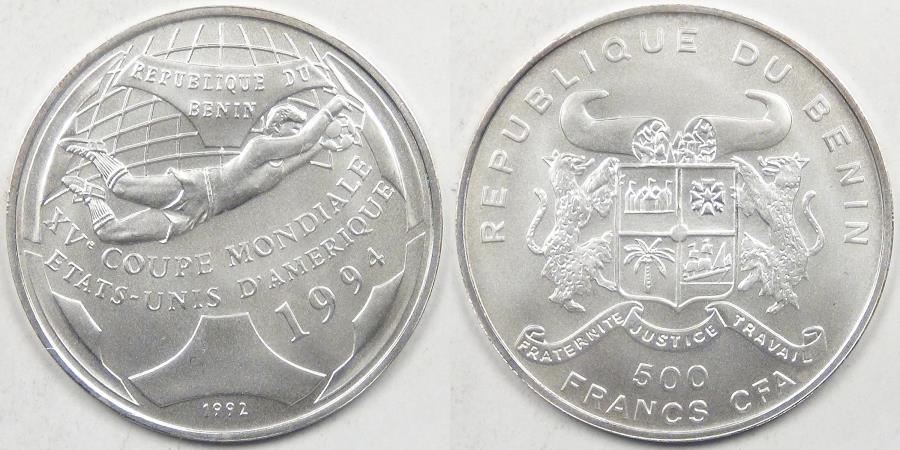 BENIN - Peoples Republic, 1992, 500 Francs, Choice BU | African Coins