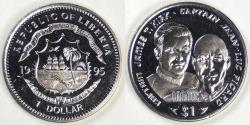 World Coins - LIBERIA - Republic, 1995 PM, Dollar (Star Trek: Generations), Gem BU Prooflike
