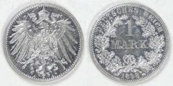 World Coins - GERMANY - Empire, Wilhelm II, 1898 A, Mark, Almost Uncirculated details
