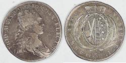 World Coins - GERMANY - Saxony-Albertine, Friedrich August III, 1795 IEC, 2/3 Thaler (Gulden), about VF / VF