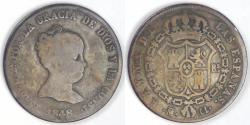 World Coins - SPAIN - Kingdom, Isabel II, 1848 M GL, 4 Reales, Choice Good