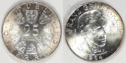 World Coins - AUSTRIA - 2nd Republic, 1964, 25 Schilling, Choice BU