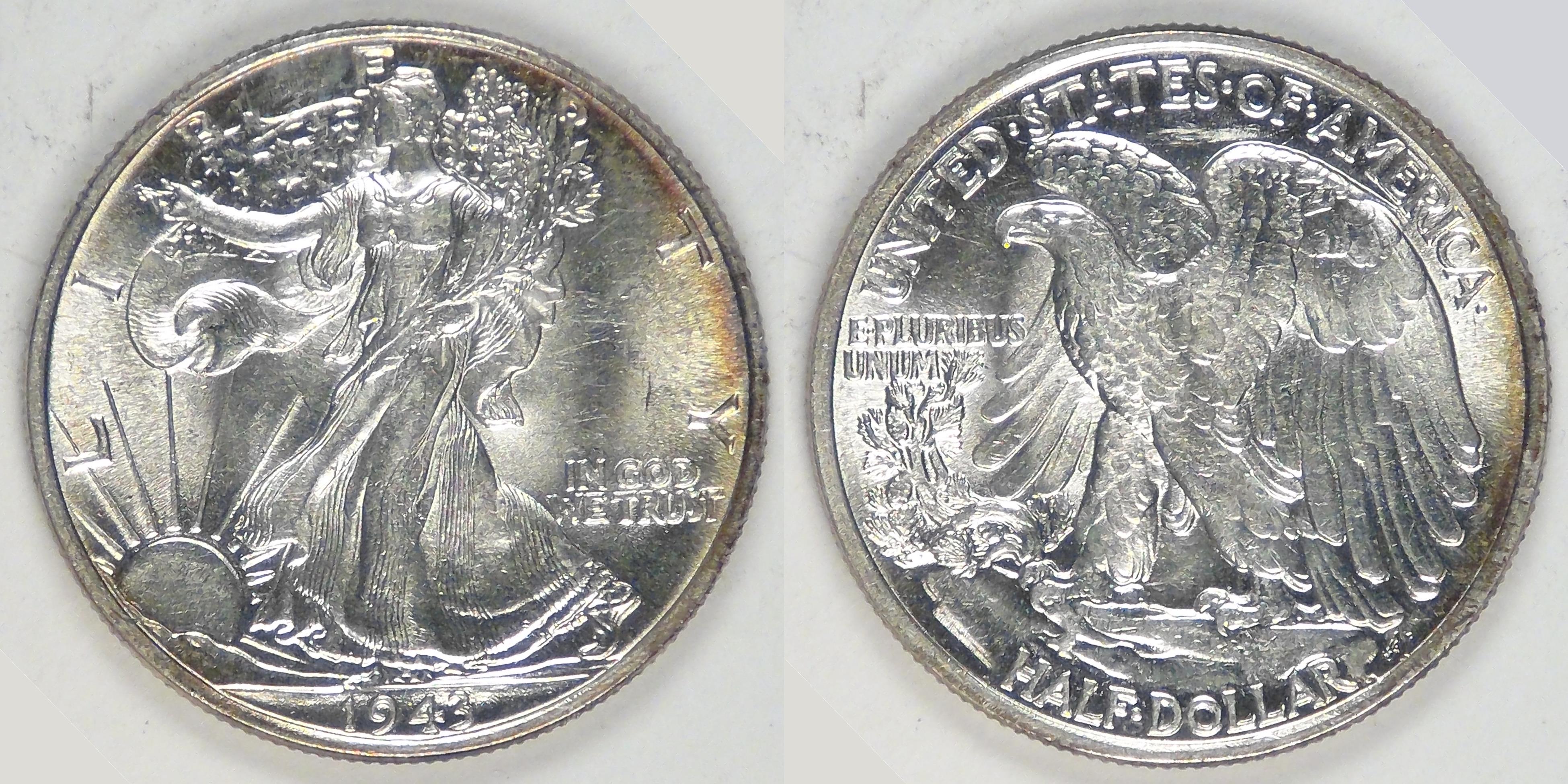 1943 Walking Liberty Half Dollar, MS-63 | 50 Cents