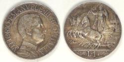World Coins - ITALY - Kingdom, Vittorio Emanuele III, 1913 R, Lira, Almost Uncirculated